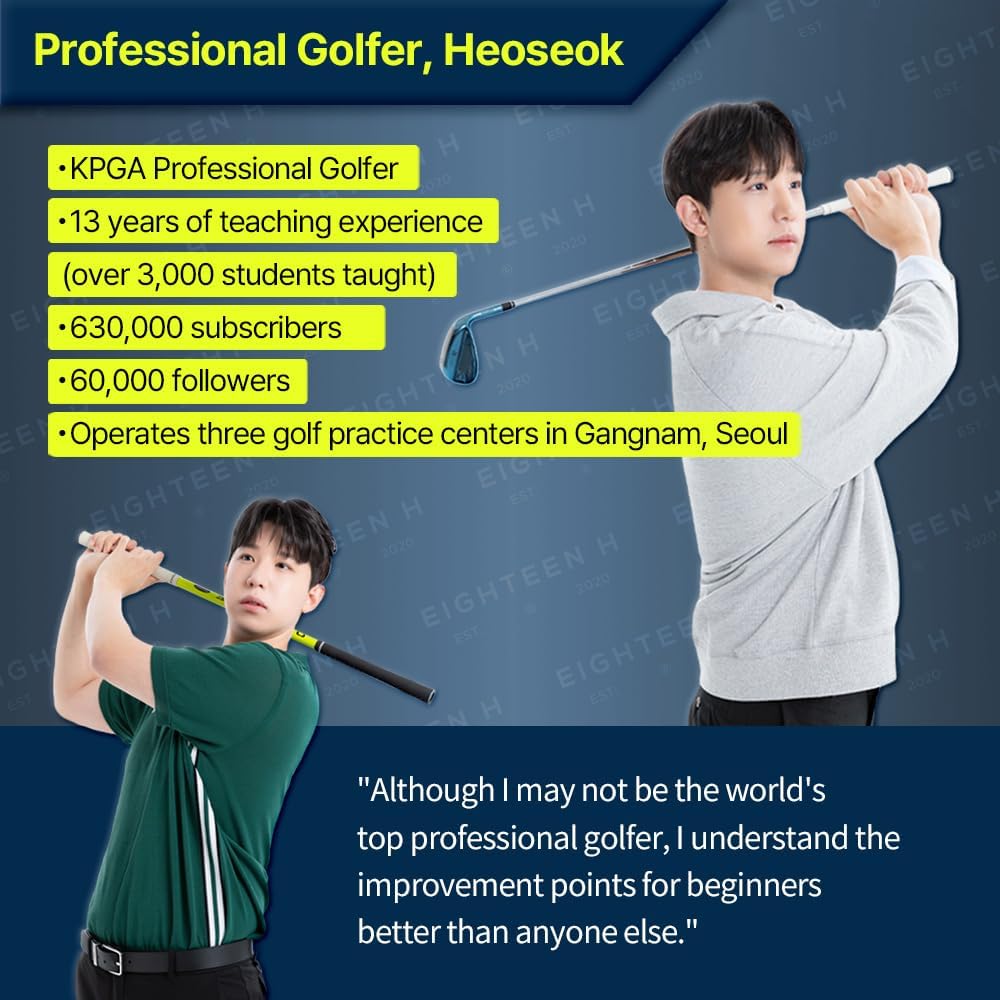 Golf Swing Trainer MAX Speed Heoseok Pro Training Aid Equipment Indoor Practice Accessories Men Women